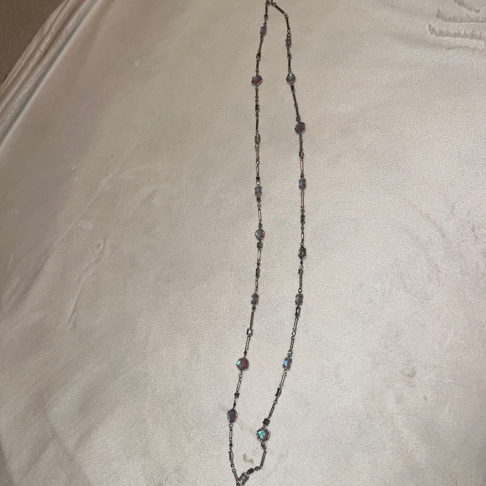 Kendra Scott Yazmin Silver Amethyst Mix Necklace